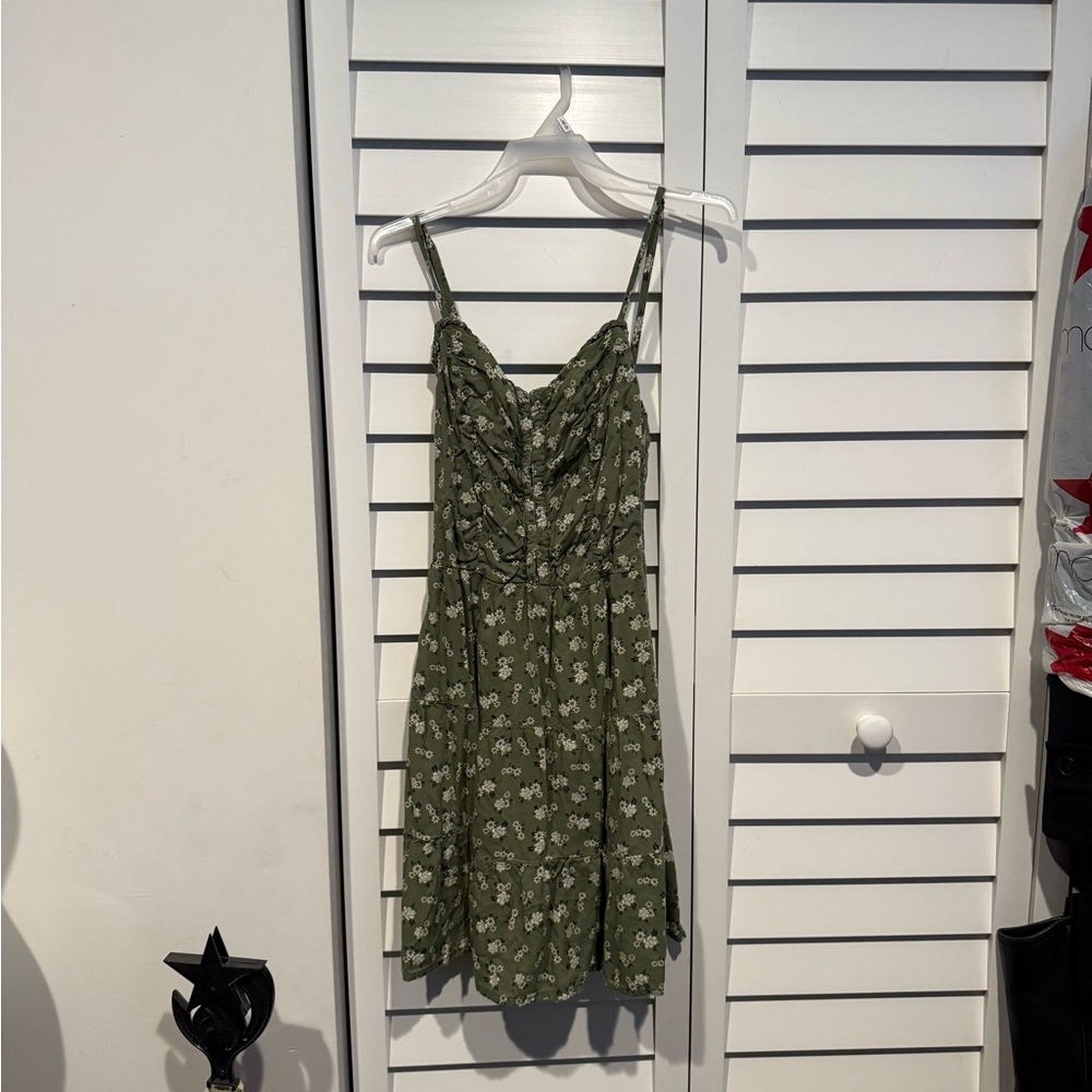 Aeropostale Olive Floral Mini Dress